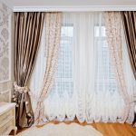 Vackra gardiner i sovrummet