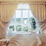 sovrums gardiner med balkong foto design