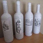 decoupage wine bottles decoration ideas