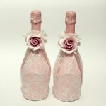 décorer des bouteilles de champagne pour des idées de photo de mariage