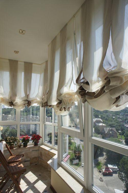 tende per l'arredamento di finestre panoramiche