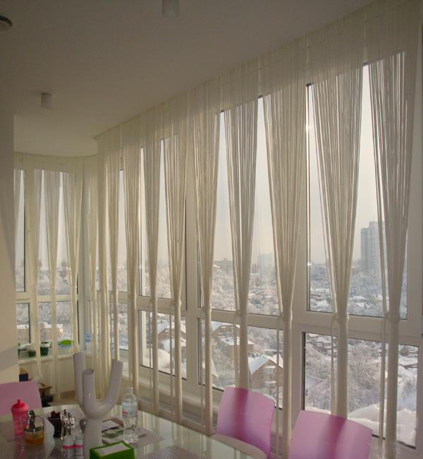 gardiner för panoramafönster interiörsidéer