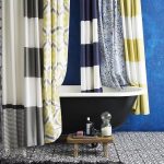 rideaux textiles pour la conception de la salle de bain