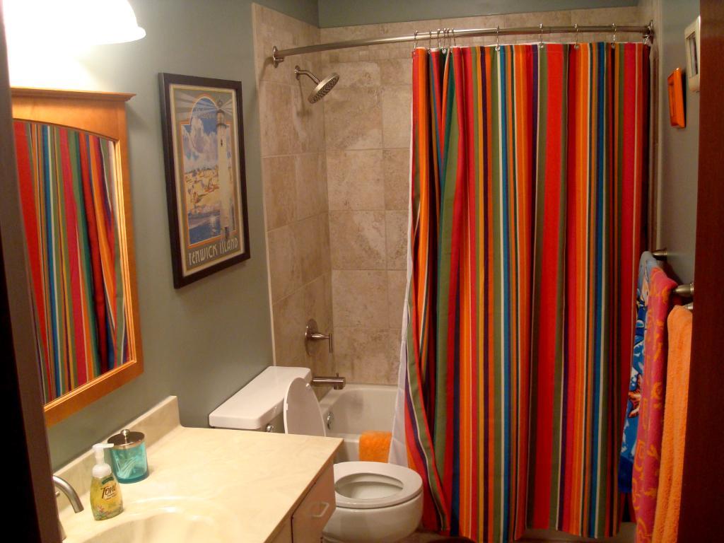 rideaux de salle de bain design