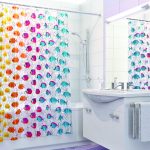 textil függönyök a fürdőszobai dekorációs ötletekhez