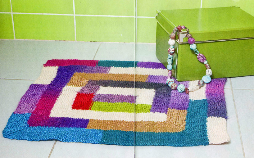 idee di tappeti a maglia all'interno