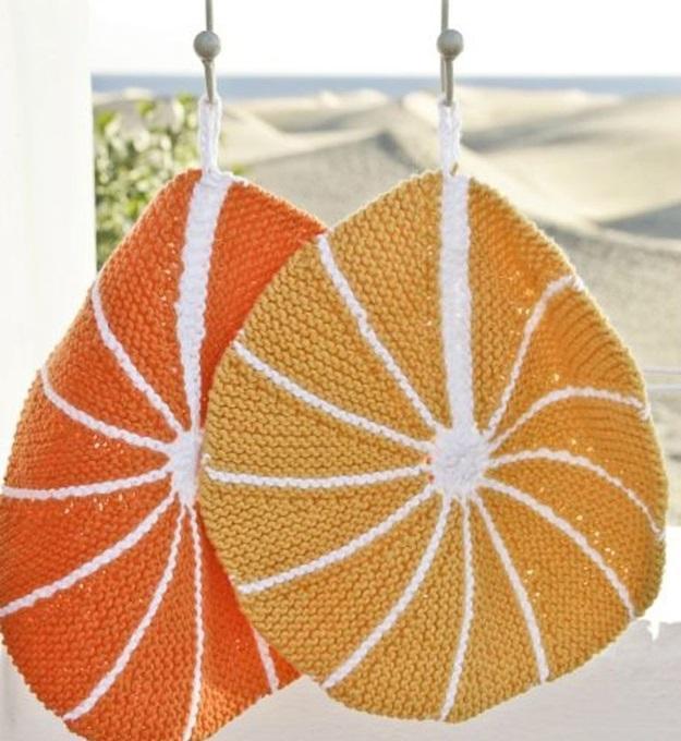 bord tricoté orange