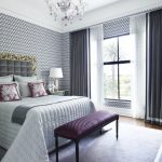 scegli una serie di tende e copriletto per le foto del design della camera da letto
